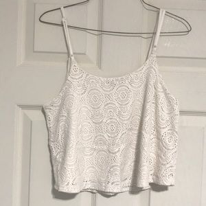 Forever 21 Lacey crop top M NWOT
